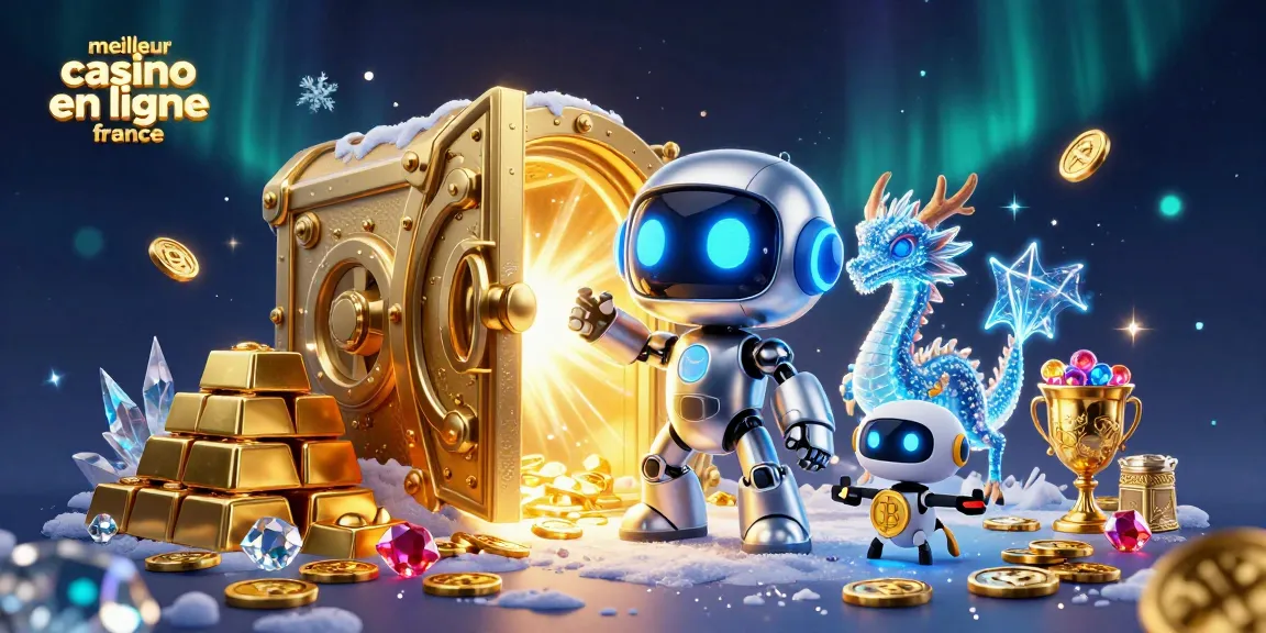 Plongée immersive dans un meilleur casino en ligne France, avec des personnages futuristes et une ambiance éclatante.