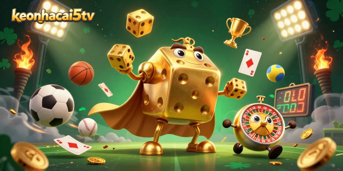 Engage with keonhacai5tv exciting sports betting actions showcasing dice and dynamic game elements.