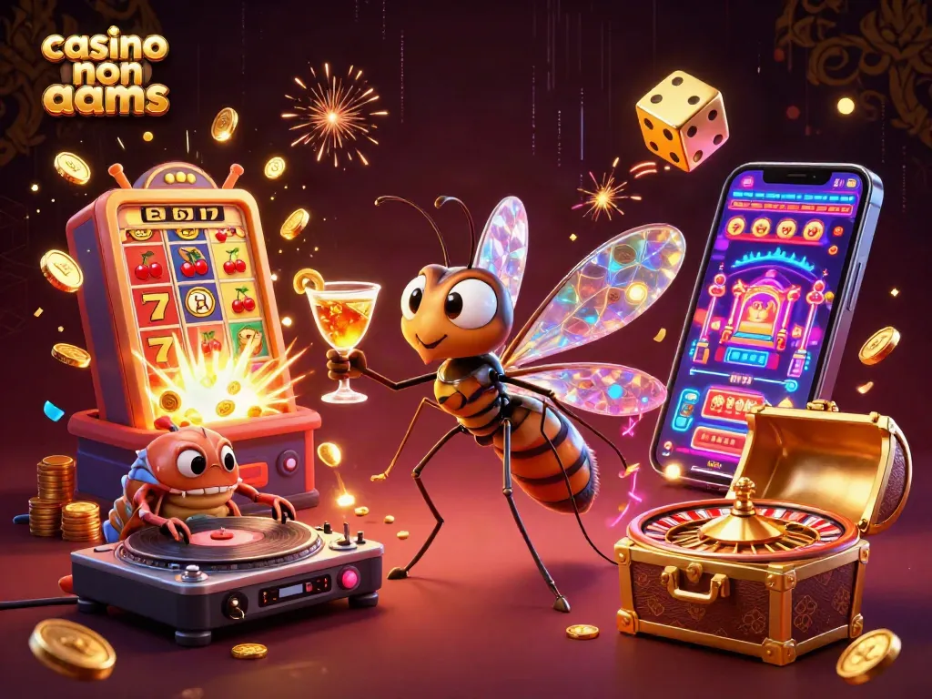 Illustrazione 3D di un casinò non AAMS con personaggi unici che offrono giochi entusiasmanti.