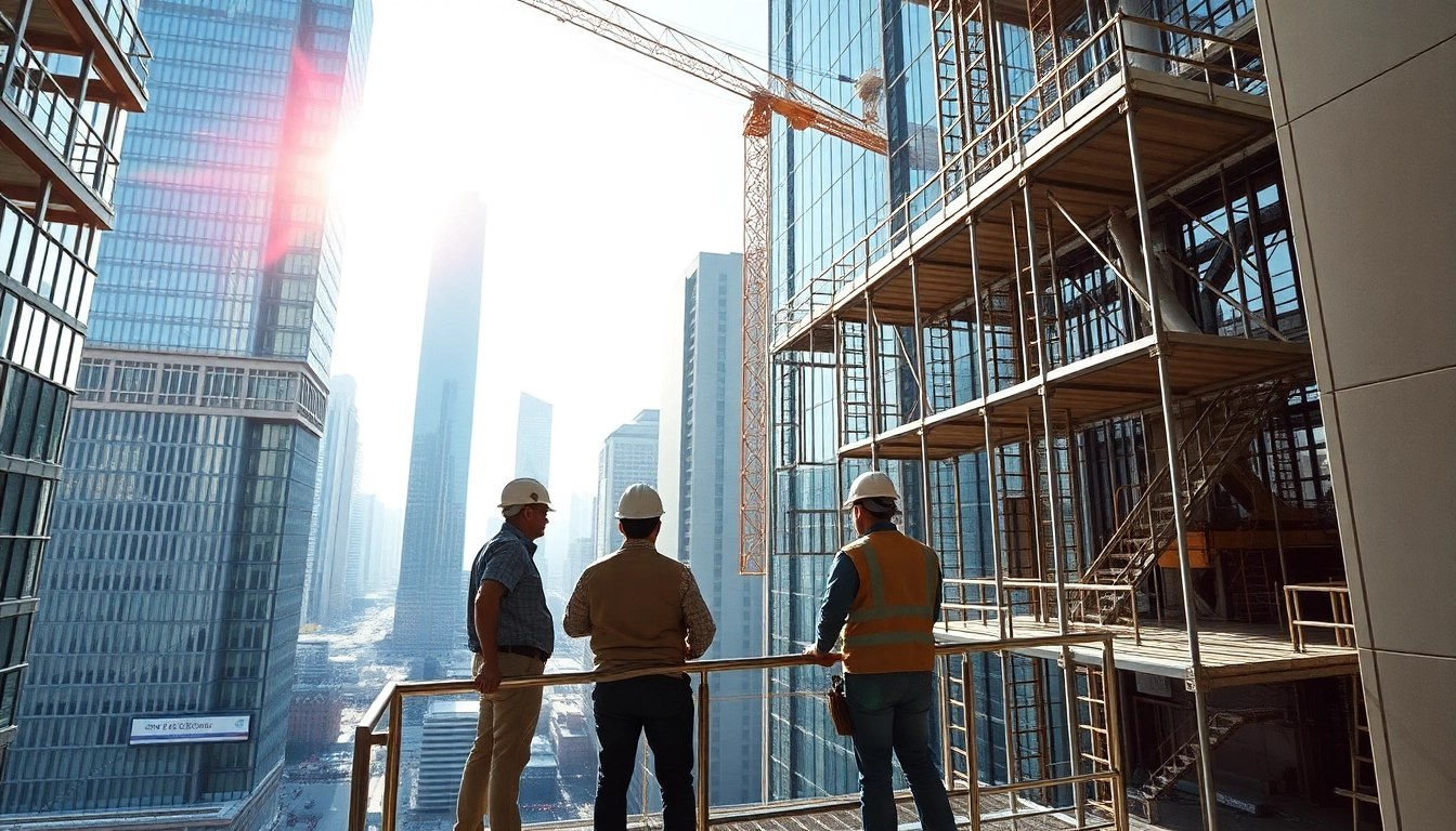 Manhattan Commercial General Contractor team working on a high-rise building project in New York City.