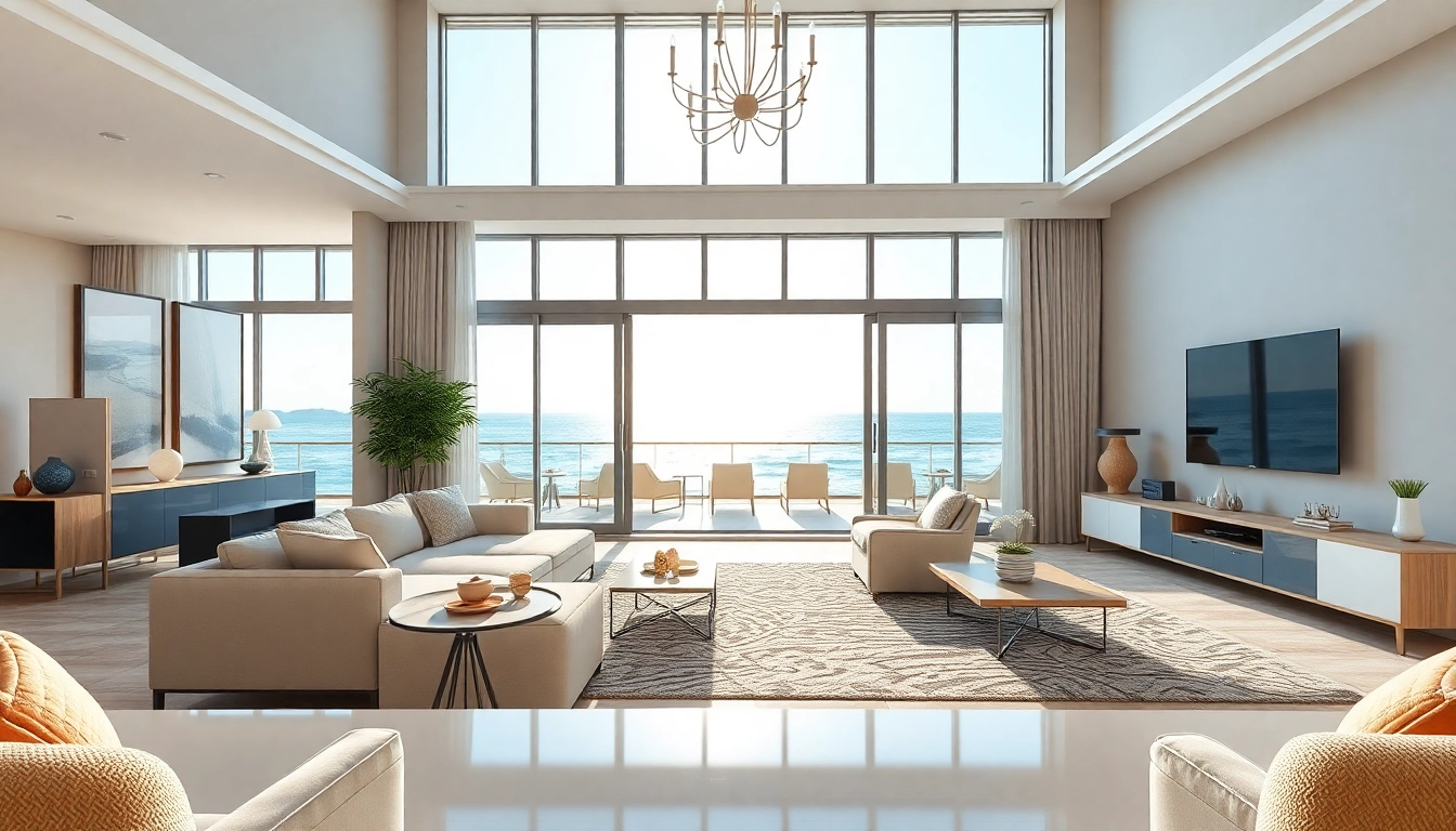 Stunning interior of alanya flats for sale with sea views and modern decor.