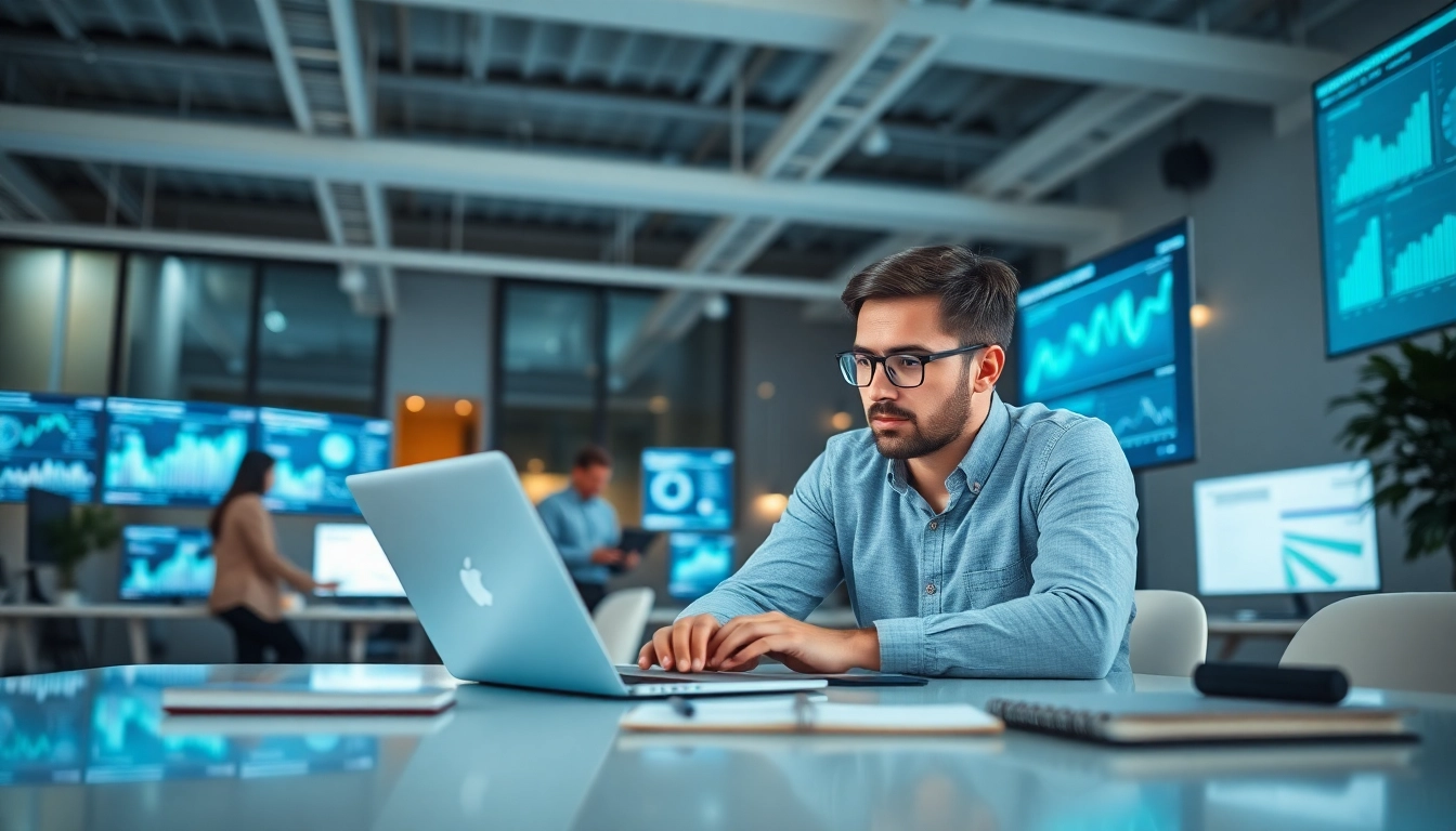 Performing a Content Gap Analysis with data insights in a modern office setting.