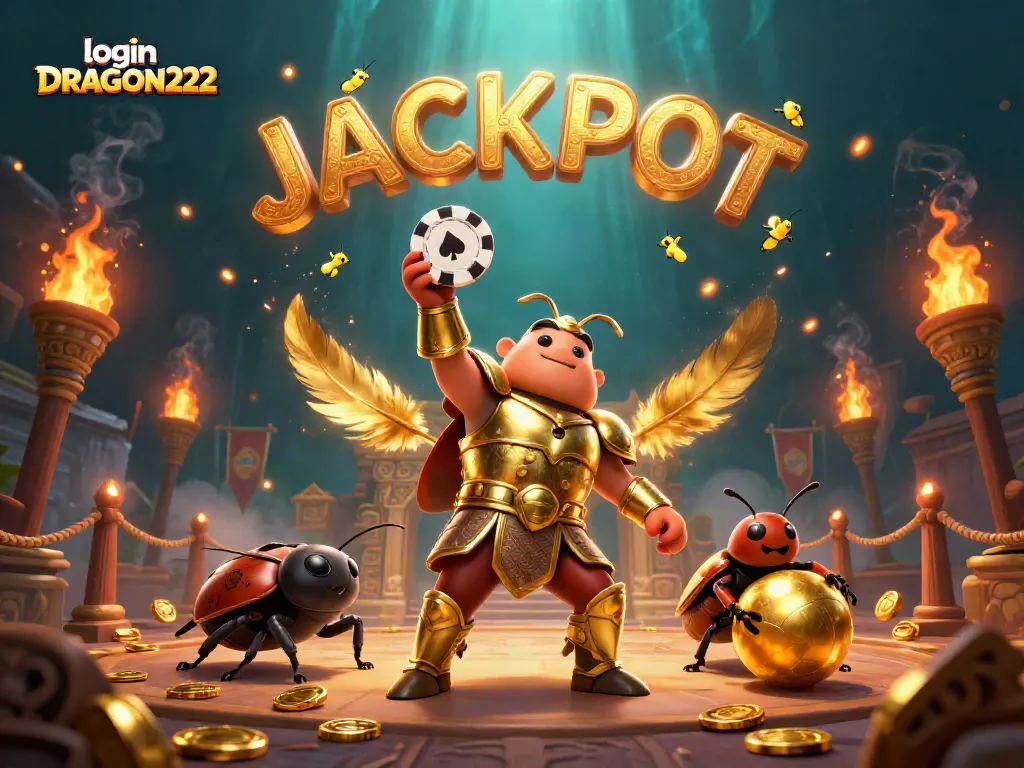 Engage in thrilling wins with login DRAGON222 amidst a vibrant casino fantasy world.