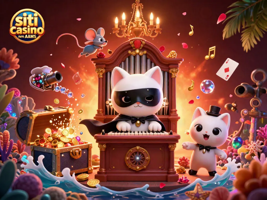 Gioca nei migliori siti casino non AAMS con simboli d'azzardo in un'illustrazione vivace.