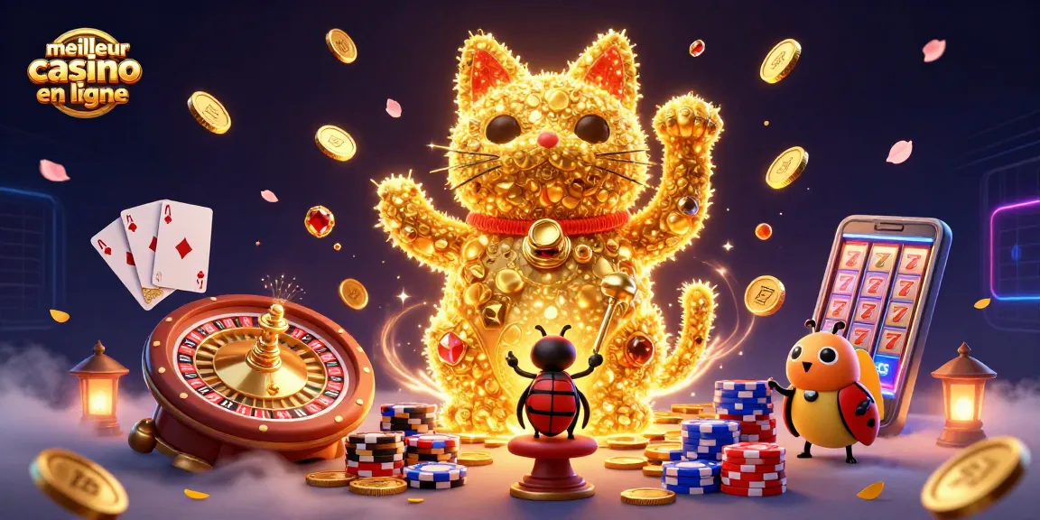 Vivez l'expérience des meilleurs jeux dans le meilleur casino en ligne avec cette illustration dynamique.