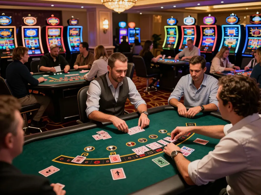 Experience engaging blackjack gameplay and vibrant atmosphere at MB88 casino.