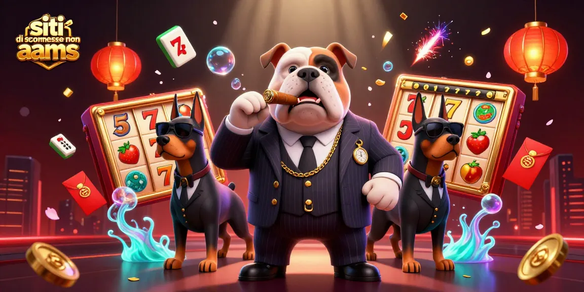 Scopri i siti di scommesse non aams con personaggi animati in una prospettiva ricca di dettagli e simboli di gioco.