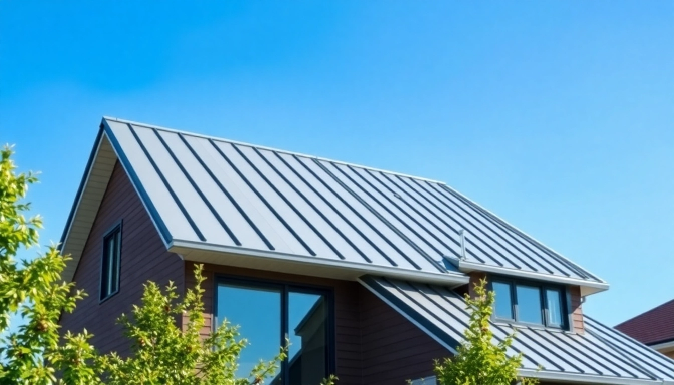 Installers showcasing quality metal roofing toronto in a residential setting.