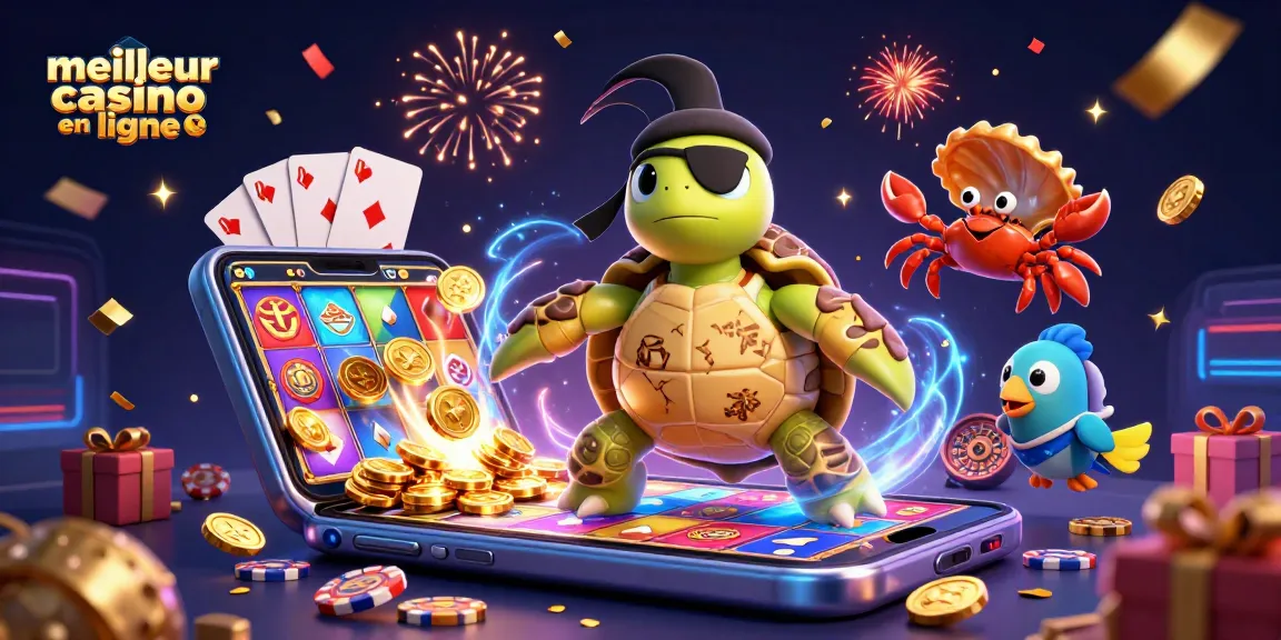Expérimentez le meilleur casino en ligne avec une porteuse de jeu dynamique entourée de trésors et jeux colorés.