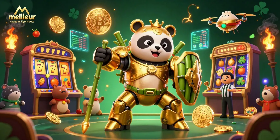 Découvrez le meilleur casino en ligne France avec des éléments de jeu captivants dans cette illustration 3D.