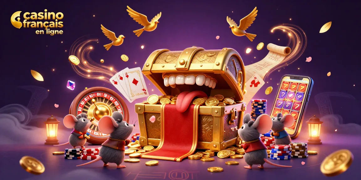 Resserrez-vous pour gagner au casino français en ligne avec une boîte au trésor irrésistible attirant des souris aventurières.