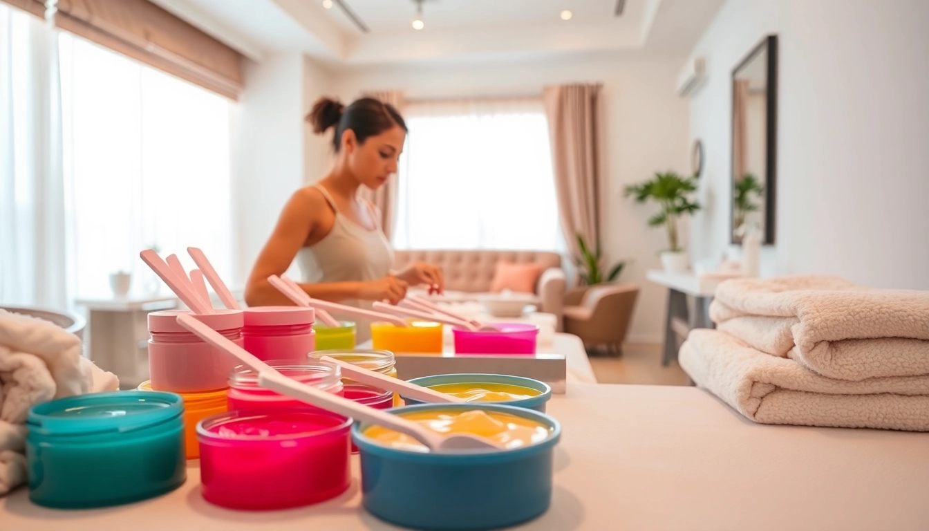 Experience expert body waxing Queens NY in a calming salon environment with warm tones and professional equipment.