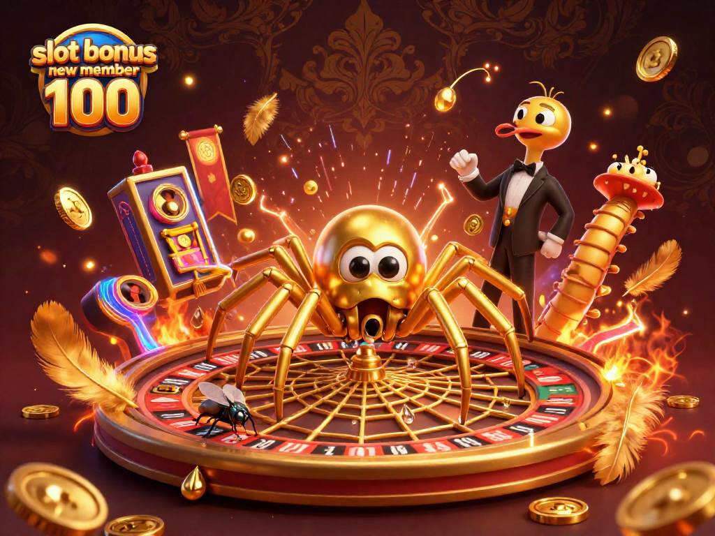 Experience the excitement of slot bonus new member 100 with winning opportunities in this dynamic casino scene.