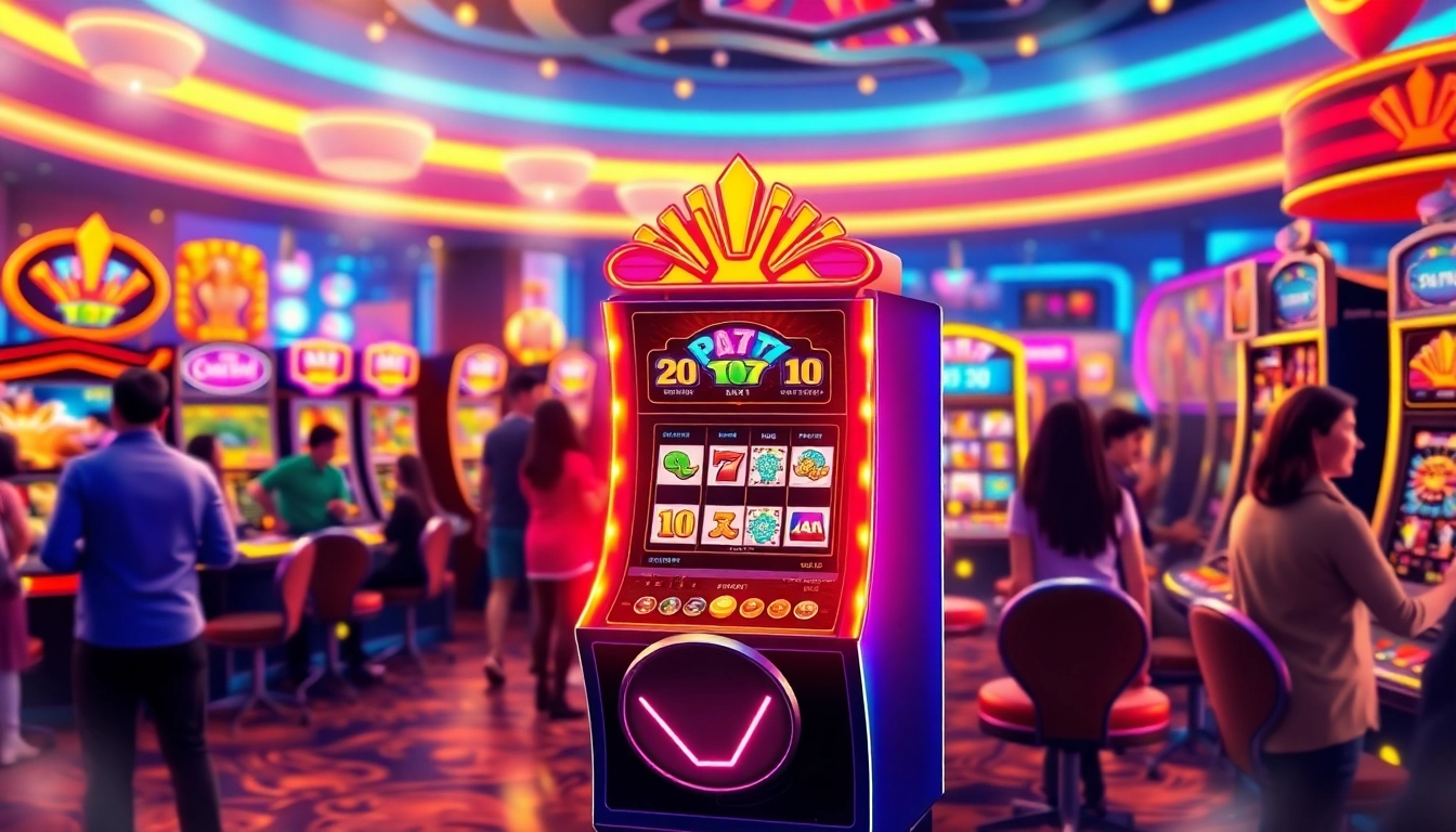 Engage with the vibrant slot777 machine in an exciting casino environment.