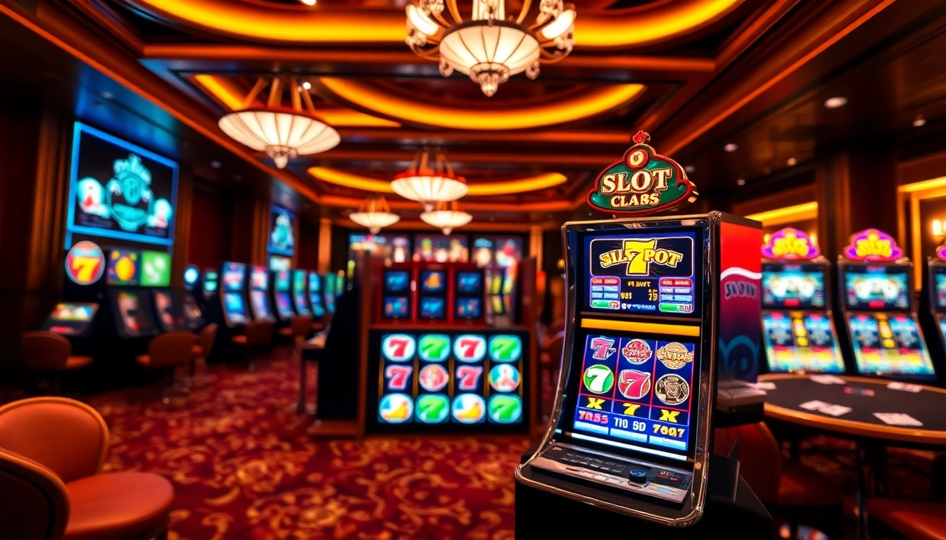 Engage with the exciting slot depo 5k machine in a luxurious casino setting.
