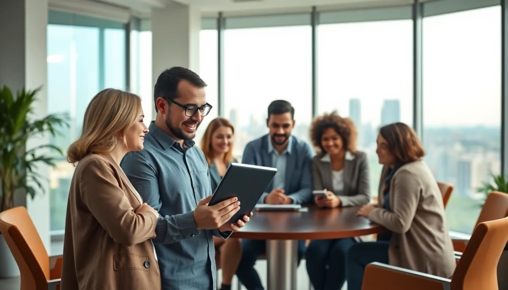 Boost communication with linguists at https://www.elitetranslingo.com in a modern office setting.