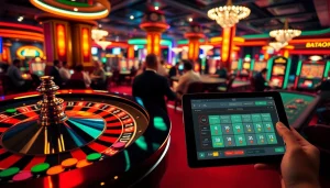Experience the thrill of gambling at XX88’s vibrant casino with a spinning roulette wheel and captivated players.