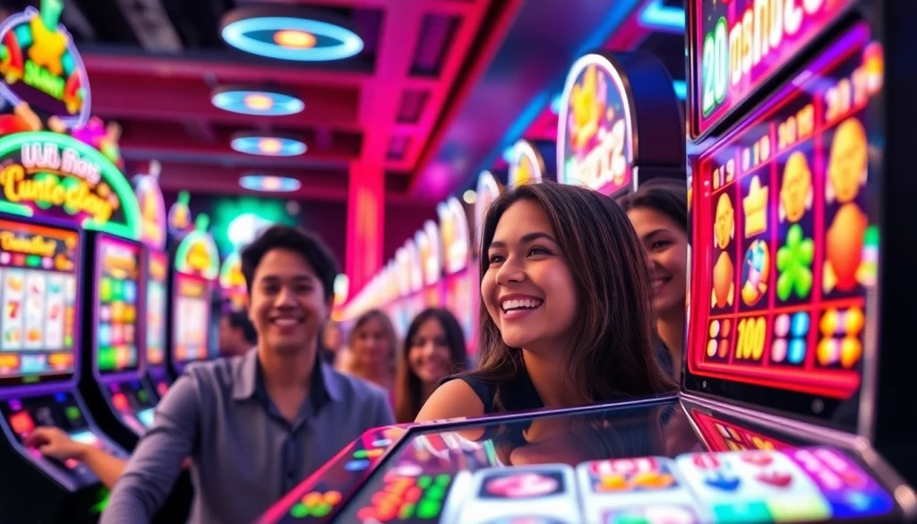 Rasakan keseruan Unogg slot game dengan pemain yang mendebarkan di kasino yang cerah.