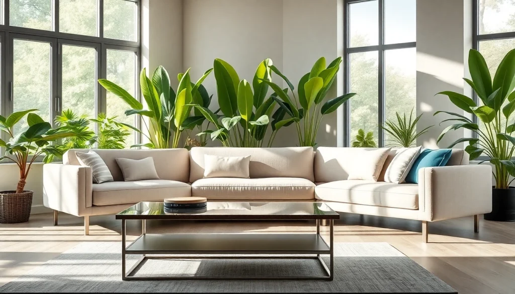 Showcase stylish sofa beds in a modern living room with vibrant accents and inviting atmosphere.