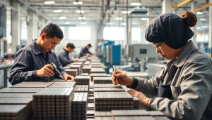 Showcase of a Ndfeb magnets manufacturer in china assembling high-quality magnets in a modern facility.