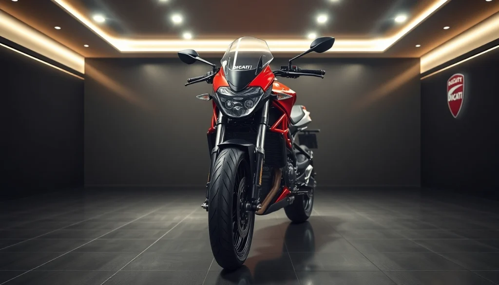 Motorradverkauf bei https://moto-ankauf.de/ducati-verkaufen in modernem Showroom.