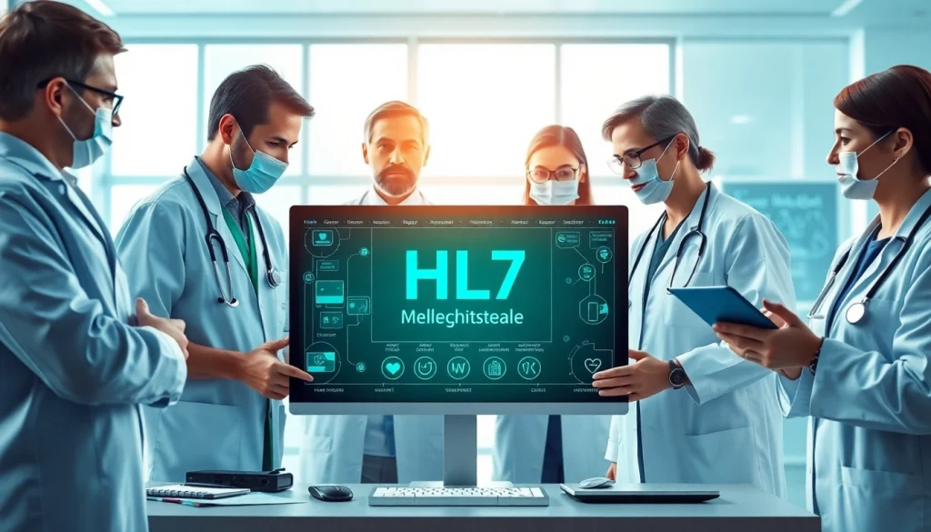 Erklären Sie die HL7 Schnittstelle, während Fachleute digitale Gesundheitsdaten integrieren.