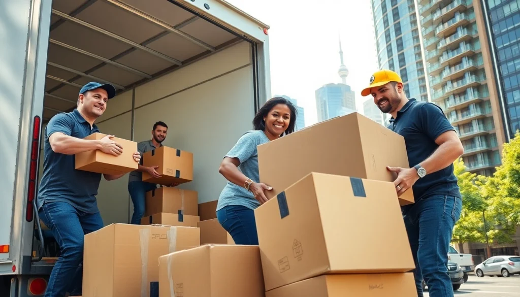Team of professional movers showcasing excellent service for a Toronto moving company.