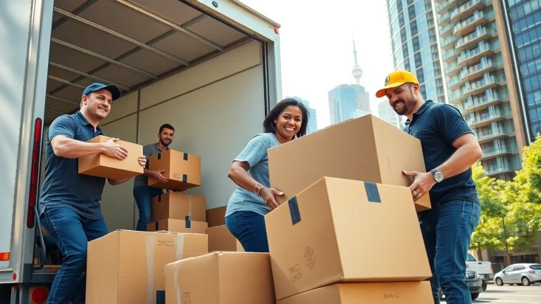 Team of professional movers showcasing excellent service for a Toronto moving company.