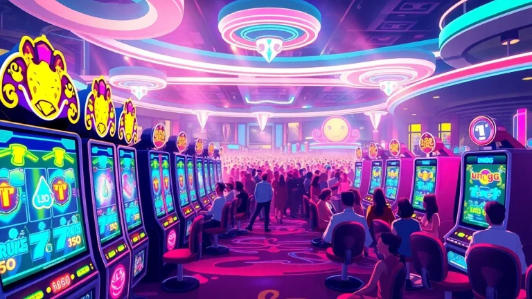 Rasakan keseruan dalam permainan Unogg slot game yang penuh warna dan kilauan lampu.