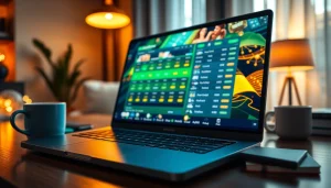 Engaging online gambling interface featuring MM88 on a stylish laptop screen.