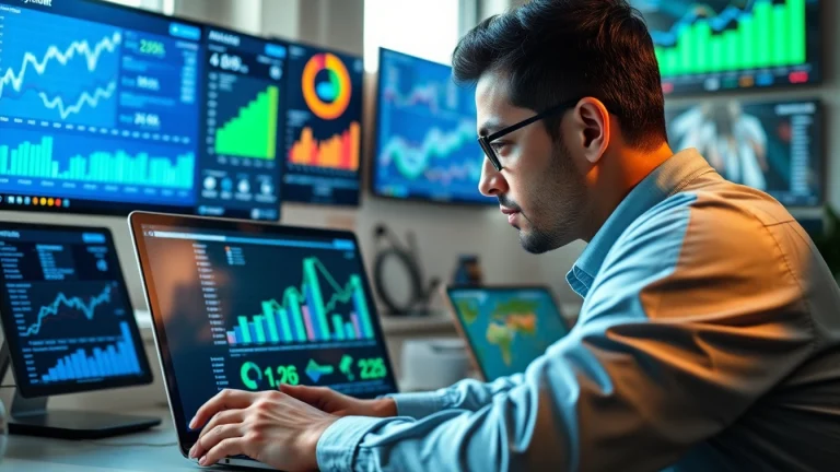 Analyze rr88com marketing data with a focused professional in a dynamic workspace.