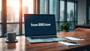 Visit https://uu88.how/ on a laptop in a modern workspace with a warm atmosphere.