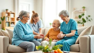Senior caregivers Austin TX providing compassionate support to elderly clients in a cozy home setting.
