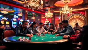 Experience shbet800 at a high-stakes poker table with diverse players and luxury decor.