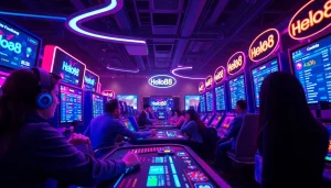Hello88 online gaming interface featuring vibrant colors and dynamic interaction.