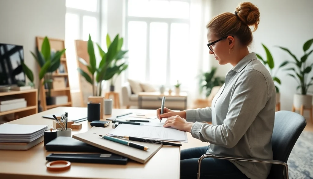Ontdek de veelzijdigheid van kunst leer in deze stijlvolle werkruimte.