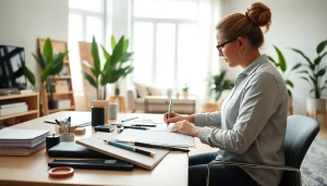 Ontdek de veelzijdigheid van kunst leer in deze stijlvolle werkruimte.