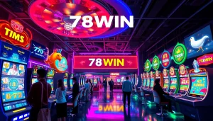 Dynamic scene of the 78WIN gaming portal featuring gaming options and vibrant atmosphere.
