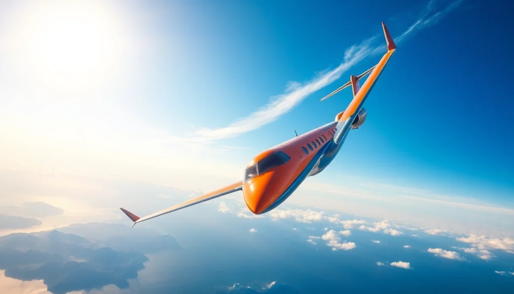 FLY88 private jet soaring through a clear sky, showcasing adventure and innovation.