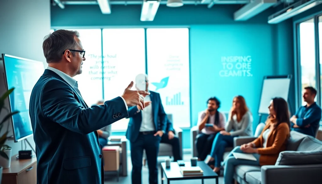 Business coach los Angeles leading an interactive workshop for aspiring entrepreneurs.