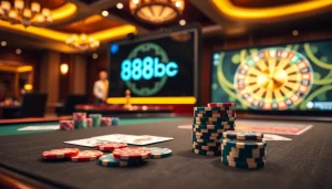 Winning big with the 888b link at a vibrant, luxurious casino table.