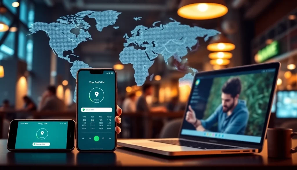 快连官网 VPN interface on multiple devices showcasing global connectivity and user-friendly design.