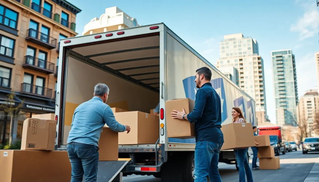 Movers Vancouver packing and loading furniture into a truck, showcasing teamwork and efficiency.