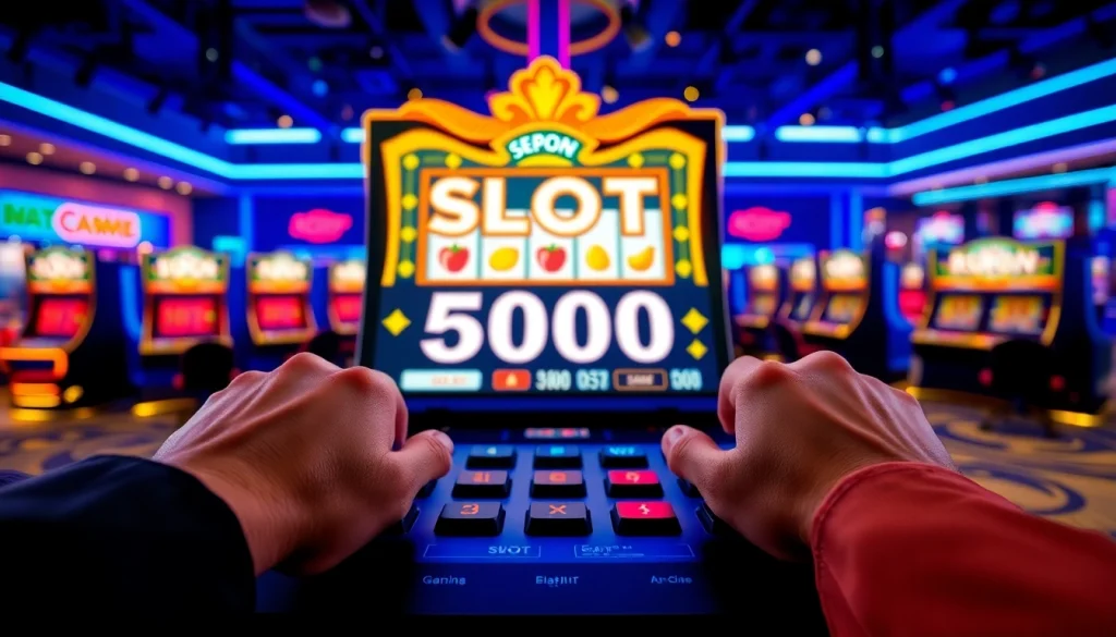 Memainkan slot deposit 5000 dengan keseruan di meja slot online yang modern.