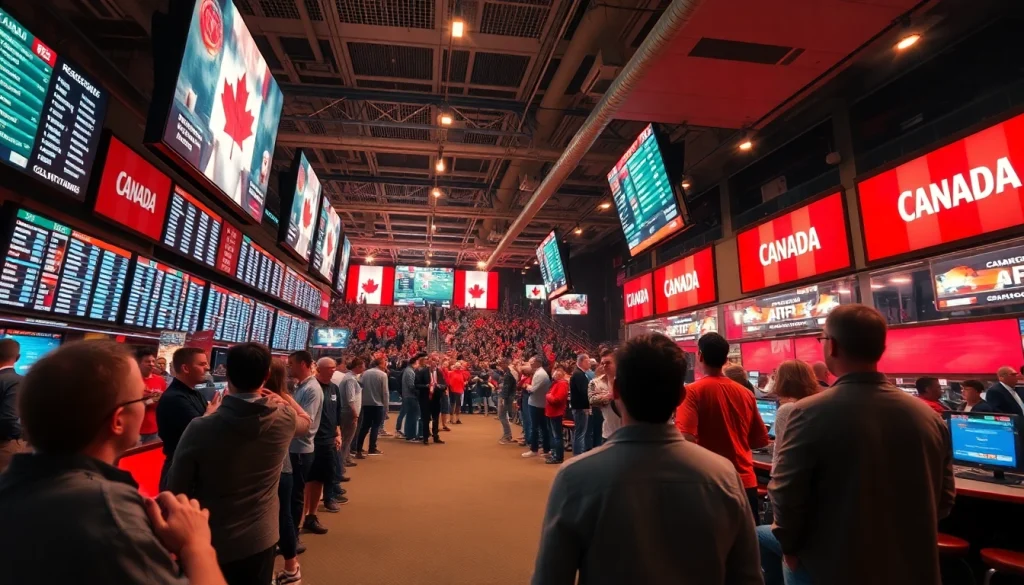 Engaging sports betting Canada scene showcasing excitement and live action.