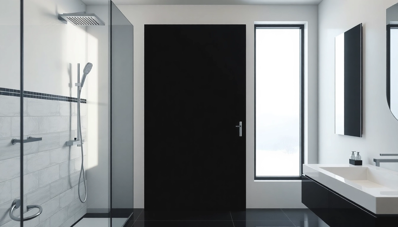 Elevate Your Space with a Stunning Black Shower Sliding Door