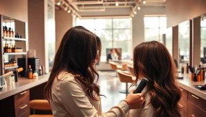 Salon coafura bucuresti cu stilist profesionist oferind servicii de coafură personalizate.