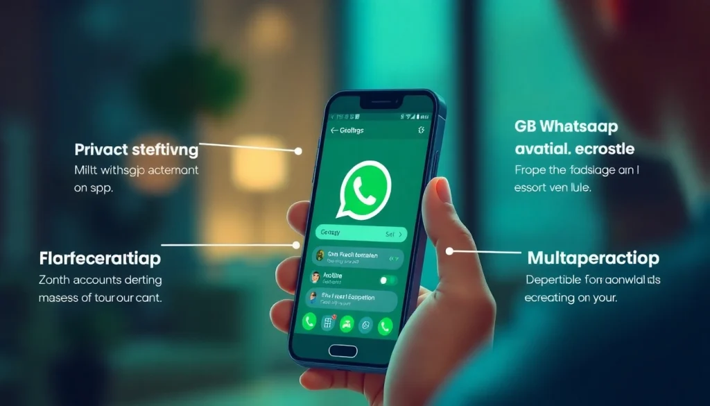 Explore advanced features of GB WhatsApp app with enhanced privacy and customization options.