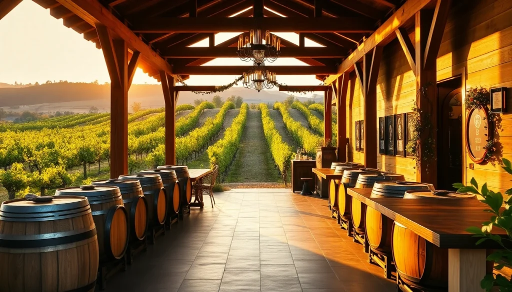 Experience the beauty of a Winery Sacramento with a rustic tasting room and lush vineyards.