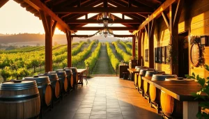 Experience the beauty of a Winery Sacramento with a rustic tasting room and lush vineyards.